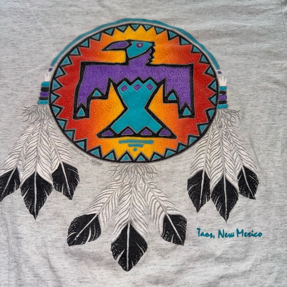 Screen Stars Best 90’s Native American Puff Ink Design: Taos, New Mexico Tee: M - Picture 2 of 6
